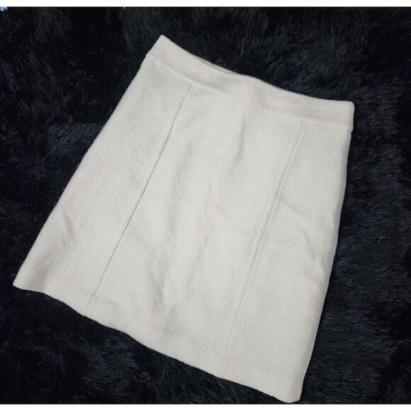 Ann Taylor Ivory Wool Blend Pencil Skirt Sz 4 EUC - Picture 5 of 5